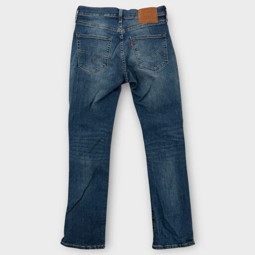 Levi’s 514 Jeans Mens 29x30 Straight Fit Medium Wash Distressed Denim BIG E